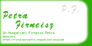 petra firneisz business card